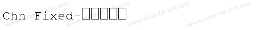 Chn Fixed字体转换